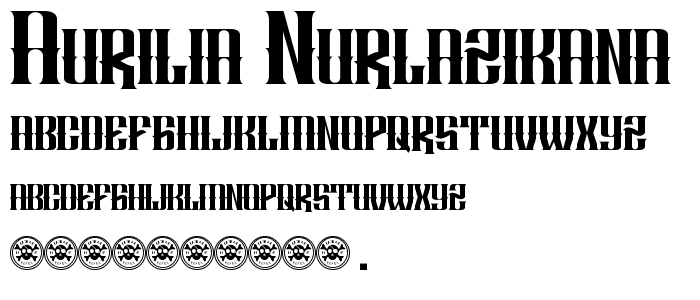 AURILIA NURLAZIKANA font
